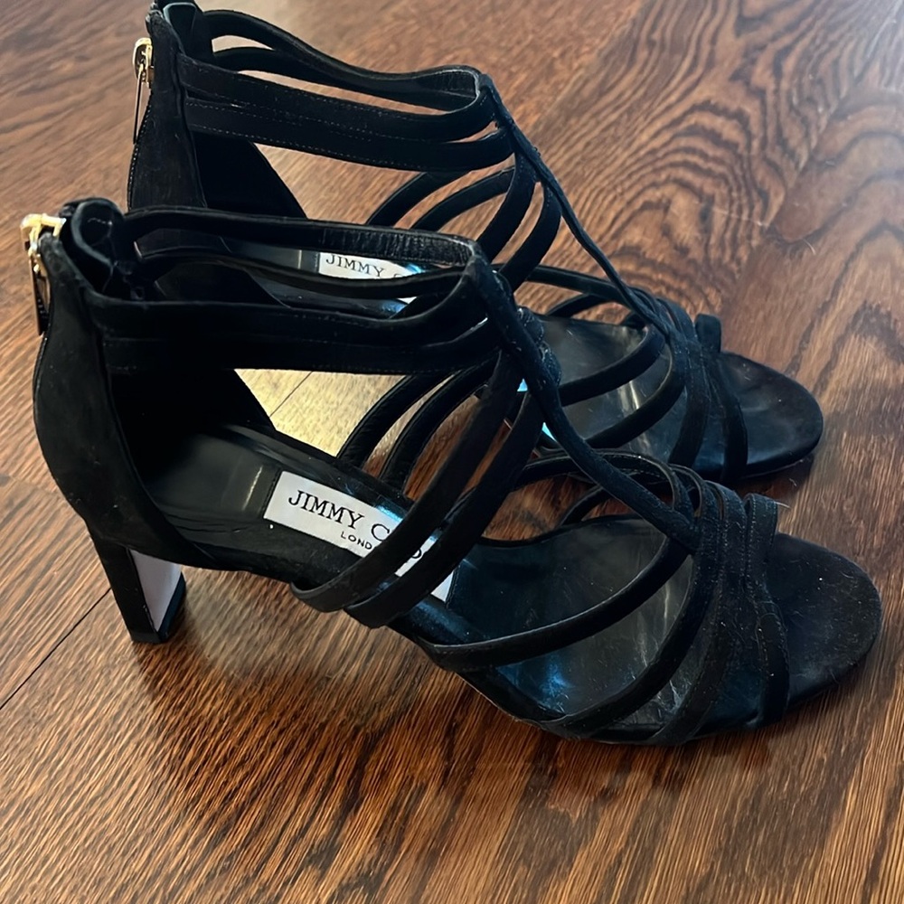 Jimmy Choo Black Suede strappy sandal